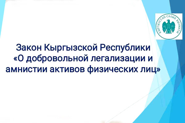 Легализация активов граждан Кыргызстана - до 31 декабря 2024 года